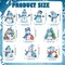 20-Piece Christmas Diamond Art Ornaments – DIY 5D Snowman Gift Wrap Tags with Rope, Winter Hanging Decorations for Home & Holiday Party Craft, Blue